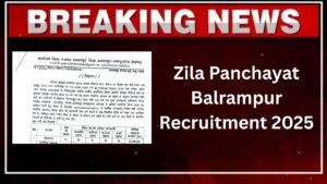 Zila Panchayat Balrampur Recruitment 2025