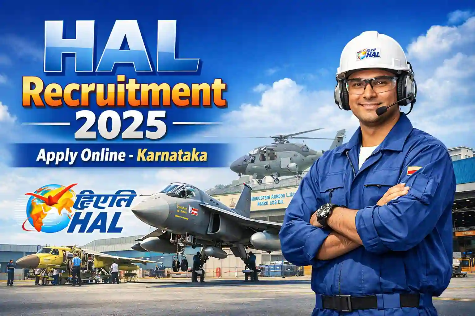 HAL Recruitment 2025 Apply online Karnataka
