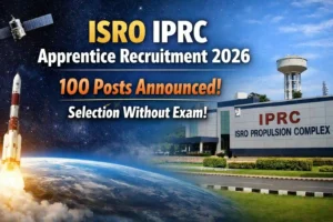 ISRO IPRC Apprentice Recruitment 2026