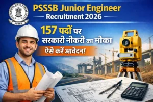 PSSSB Junior Engineer Recruitment 2026