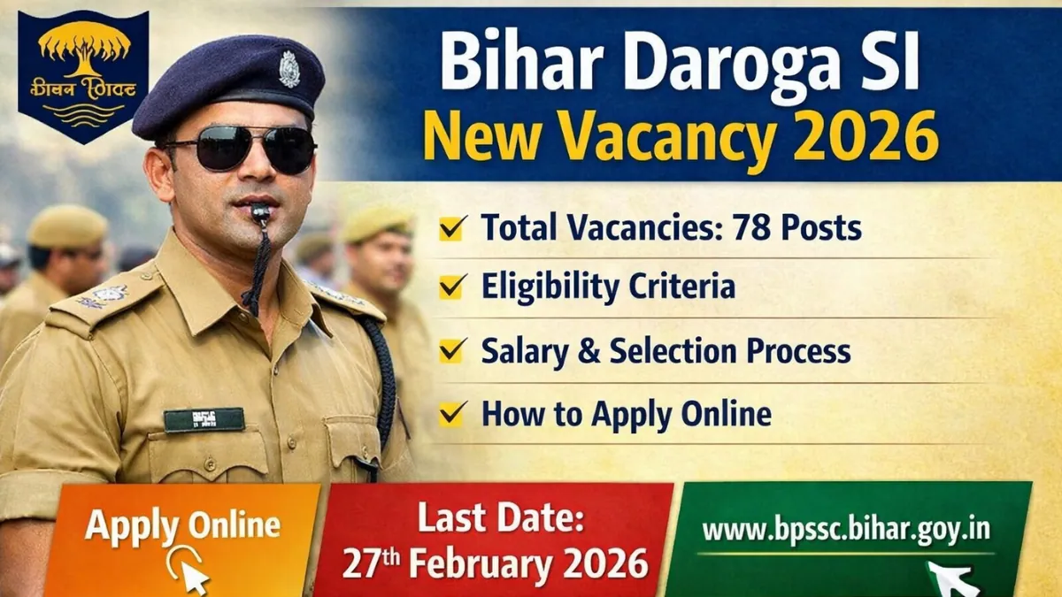 Bihar Daroga SI New Vacancy 2026