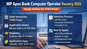 MP Apex Bank Computer Operator Vacancy 2026