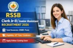 RSSB Clerk Jr-II Junior Assistant Recruitment 2026