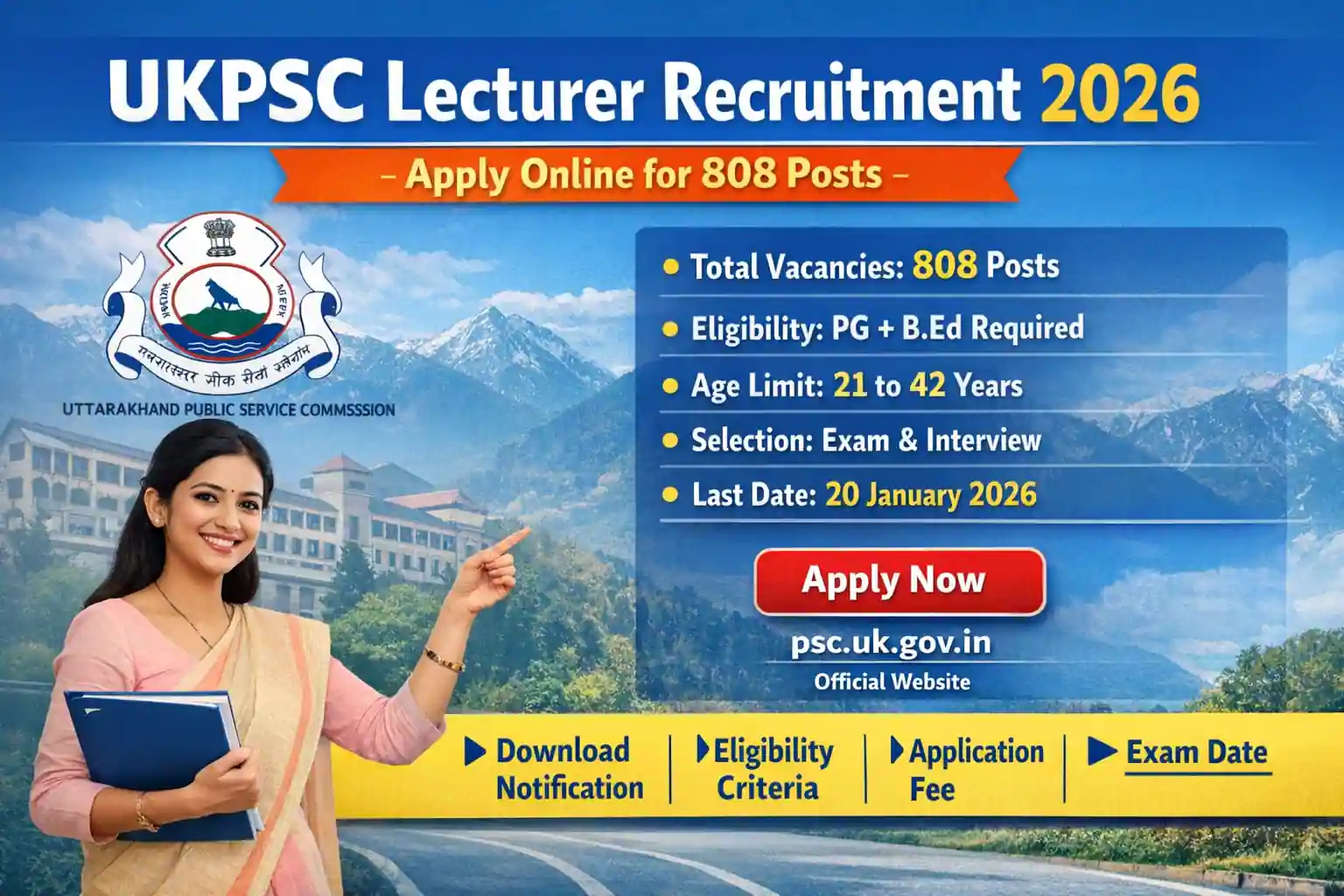 UKPSC Lecturer Recruitment 2026
