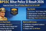 BPSSC Bihar Police SI Result 2026