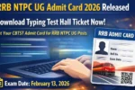 RRB NTPC UG Admit Card